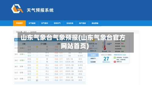 山东气象台气象预报(山东气象台官方网站首页)-第2张图片