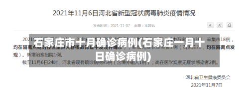 石家庄市十月确诊病例(石家庄一月十日确诊病例)-第2张图片