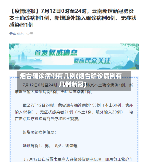 烟台确诊病例有几例(烟台确诊病例有几例新冠)-第1张图片