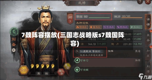 7魏阵容摆放(三国志战略版s7魏国阵容)