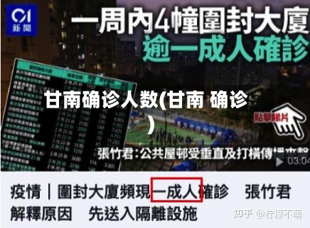 甘南确诊人数(甘南 确诊)-第1张图片