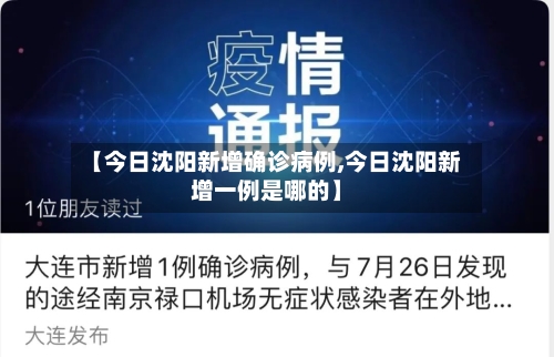 【今日沈阳新增确诊病例,今日沈阳新增一例是哪的】