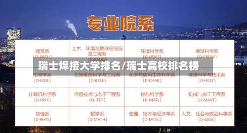 瑞士焊接大学排名/瑞士高校排名榜-第3张图片