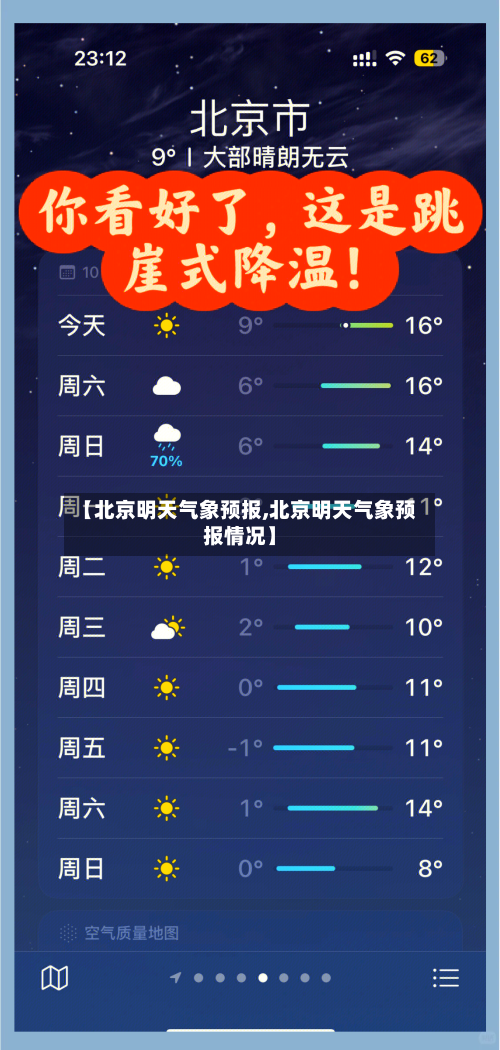 【北京明天气象预报,北京明天气象预报情况】