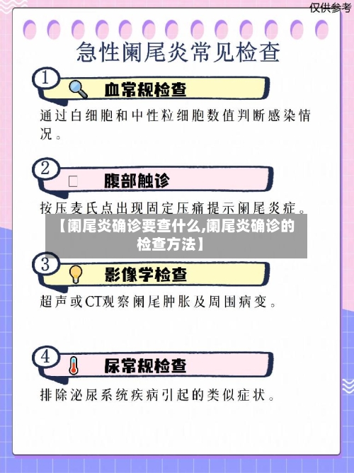 【阑尾炎确诊要查什么,阑尾炎确诊的检查方法】