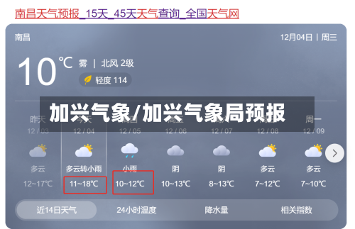 加兴气象/加兴气象局预报-第3张图片