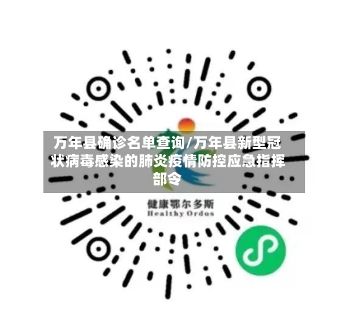 万年县确诊名单查询/万年县新型冠状病毒感染的肺炎疫情防控应急指挥部令-第2张图片