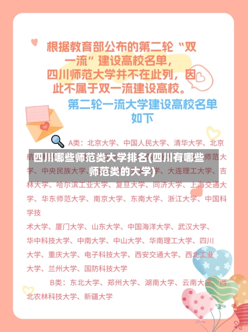 四川哪些师范类大学排名(四川有哪些师范类的大学)