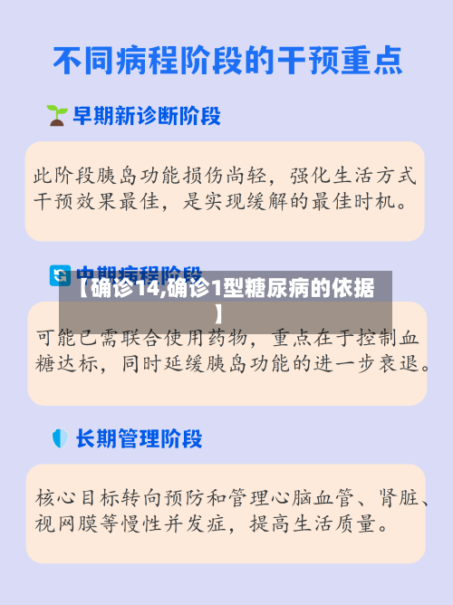 【确诊14,确诊1型糖尿病的依据】