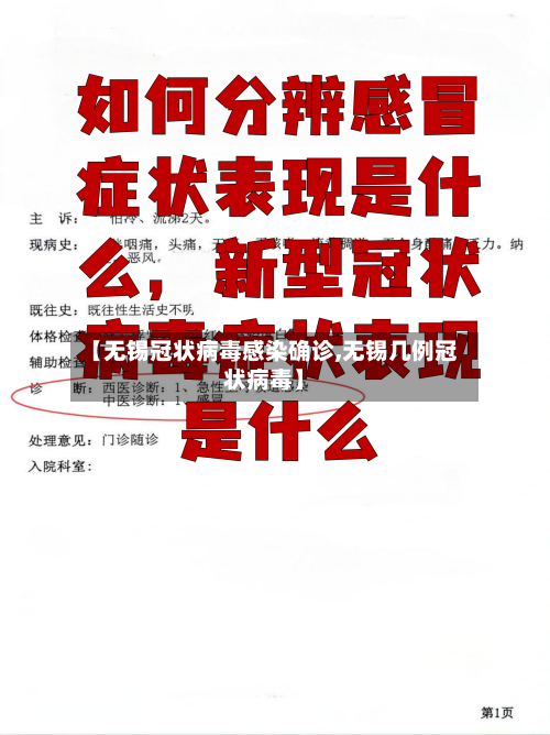 【无锡冠状病毒感染确诊,无锡几例冠状病毒】