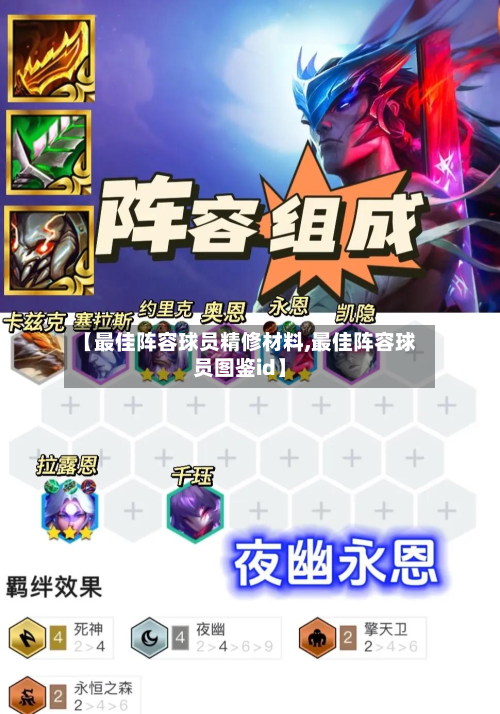 【最佳阵容球员精修材料,最佳阵容球员图鉴id】-第2张图片