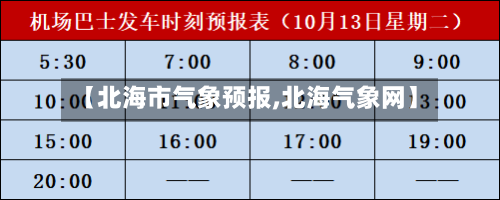 【北海市气象预报,北海气象网】