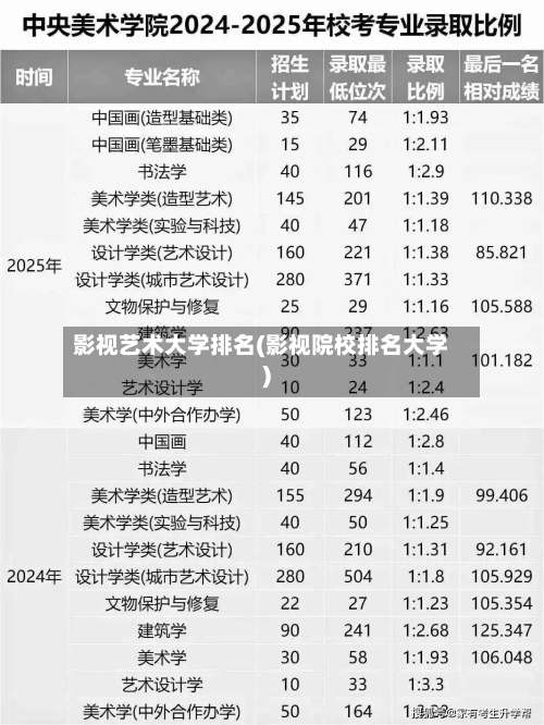 影视艺术大学排名(影视院校排名大学)-第2张图片