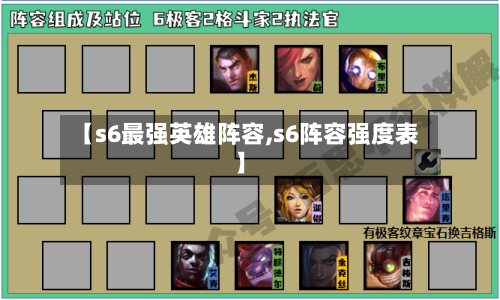 【s6最强英雄阵容,s6阵容强度表】-第2张图片