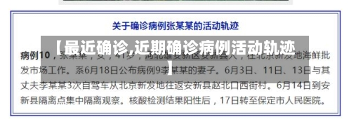 【最近确诊,近期确诊病例活动轨迹】-第2张图片