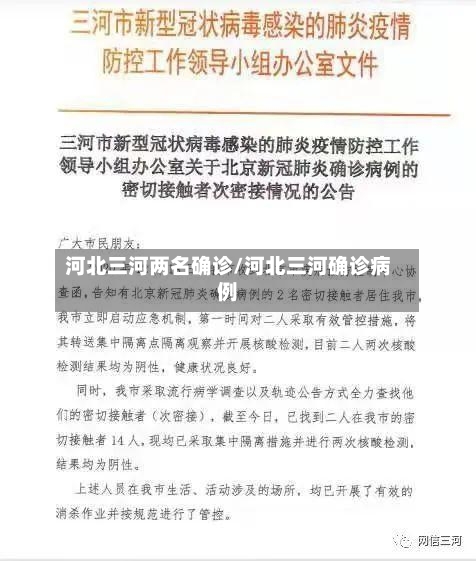 河北三河两名确诊/河北三河确诊病例