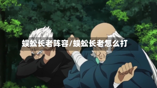 蜈蚣长老阵容/蜈蚣长老怎么打-第2张图片