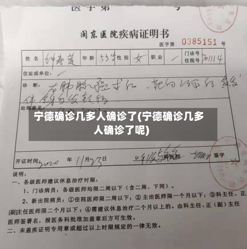 宁德确诊几多人确诊了(宁德确诊几多人确诊了呢)-第3张图片