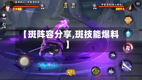【斑阵容分享,斑技能爆料】