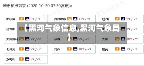 【黑河气象信息,黑河气象局】-第2张图片