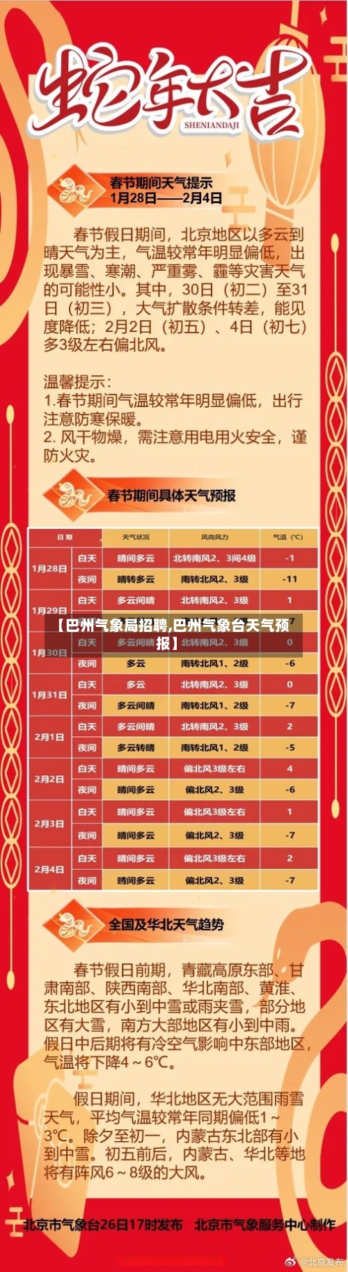 【巴州气象局招聘,巴州气象台天气预报】
