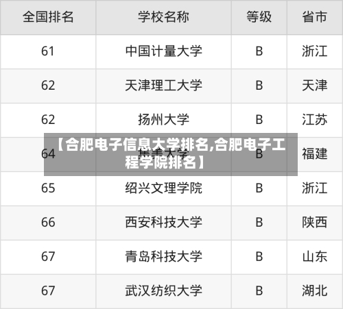 【合肥电子信息大学排名,合肥电子工程学院排名】-第2张图片