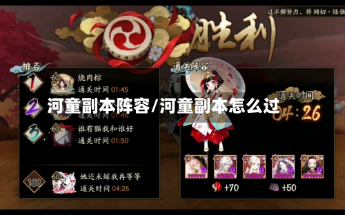 河童副本阵容/河童副本怎么过