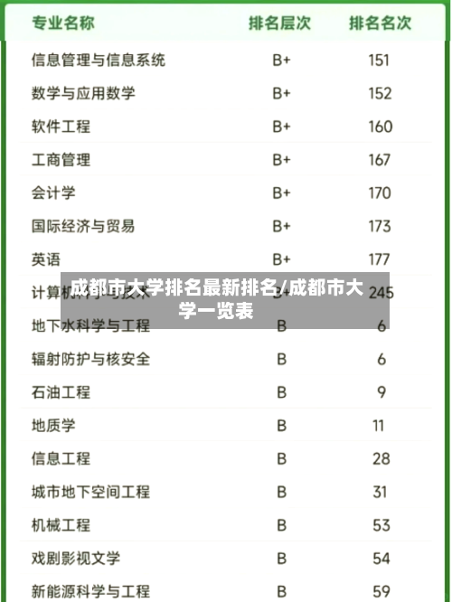 成都市大学排名最新排名/成都市大学一览表-第2张图片