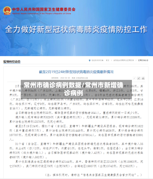 常州市确诊病例数据/常州市新增确诊病例