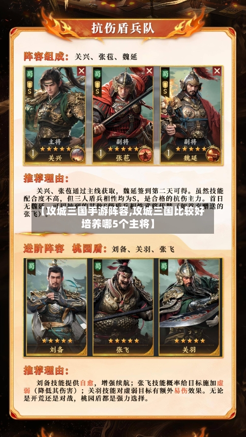【攻城三国手游阵容,攻城三国比较好培养哪5个主将】-第3张图片