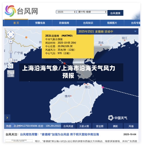 上海沿海气象/上海市沿海天气风力预报