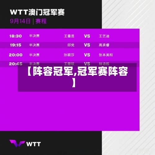 【阵容冠军,冠军赛阵容】-第2张图片