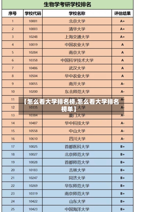 【怎么看大学排名榜,怎么看大学排名榜单】-第2张图片