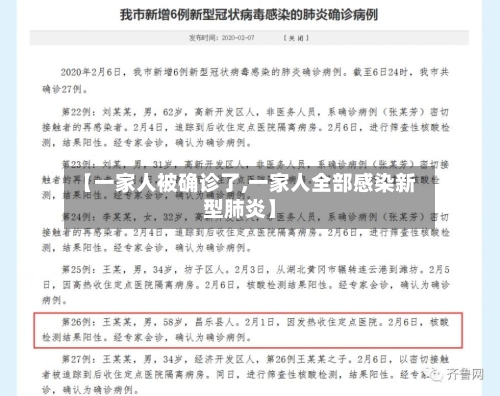 【一家人被确诊了,一家人全部感染新型肺炎】-第3张图片